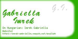 gabriella imrek business card